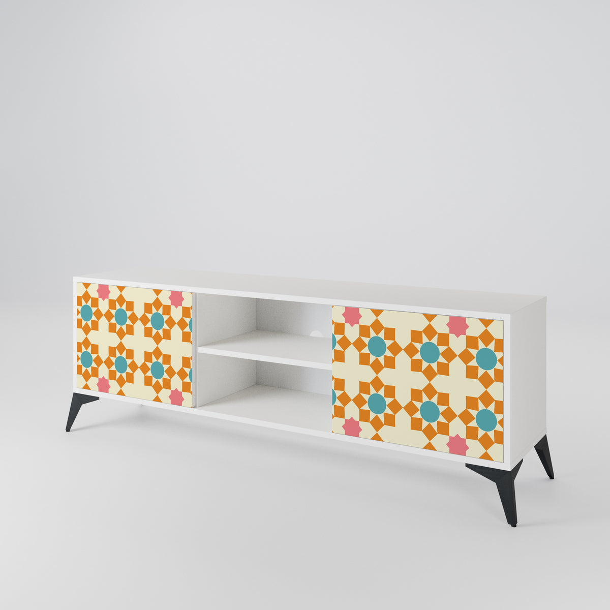 FLORAL DECOR TV-bänk med två dörrar