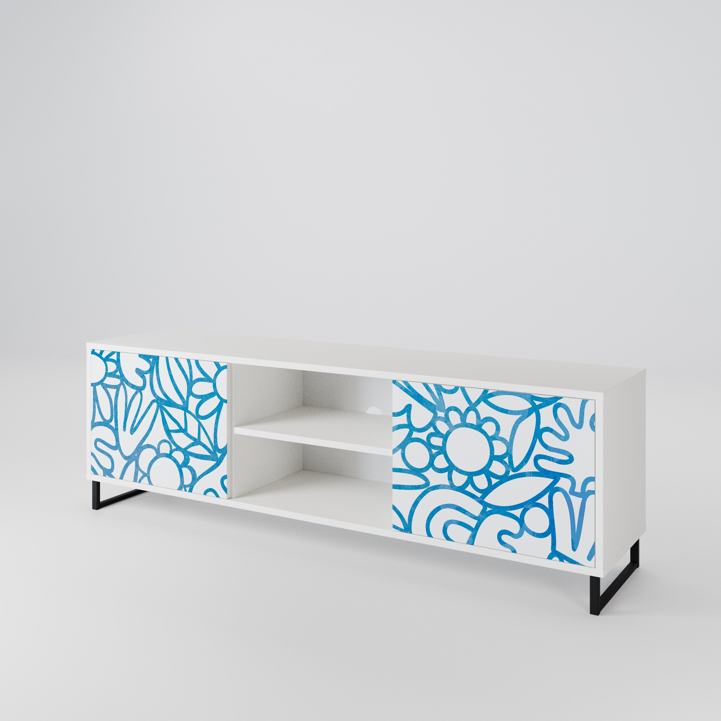 BLOOMY MORNING 2-Door TV Cabinet