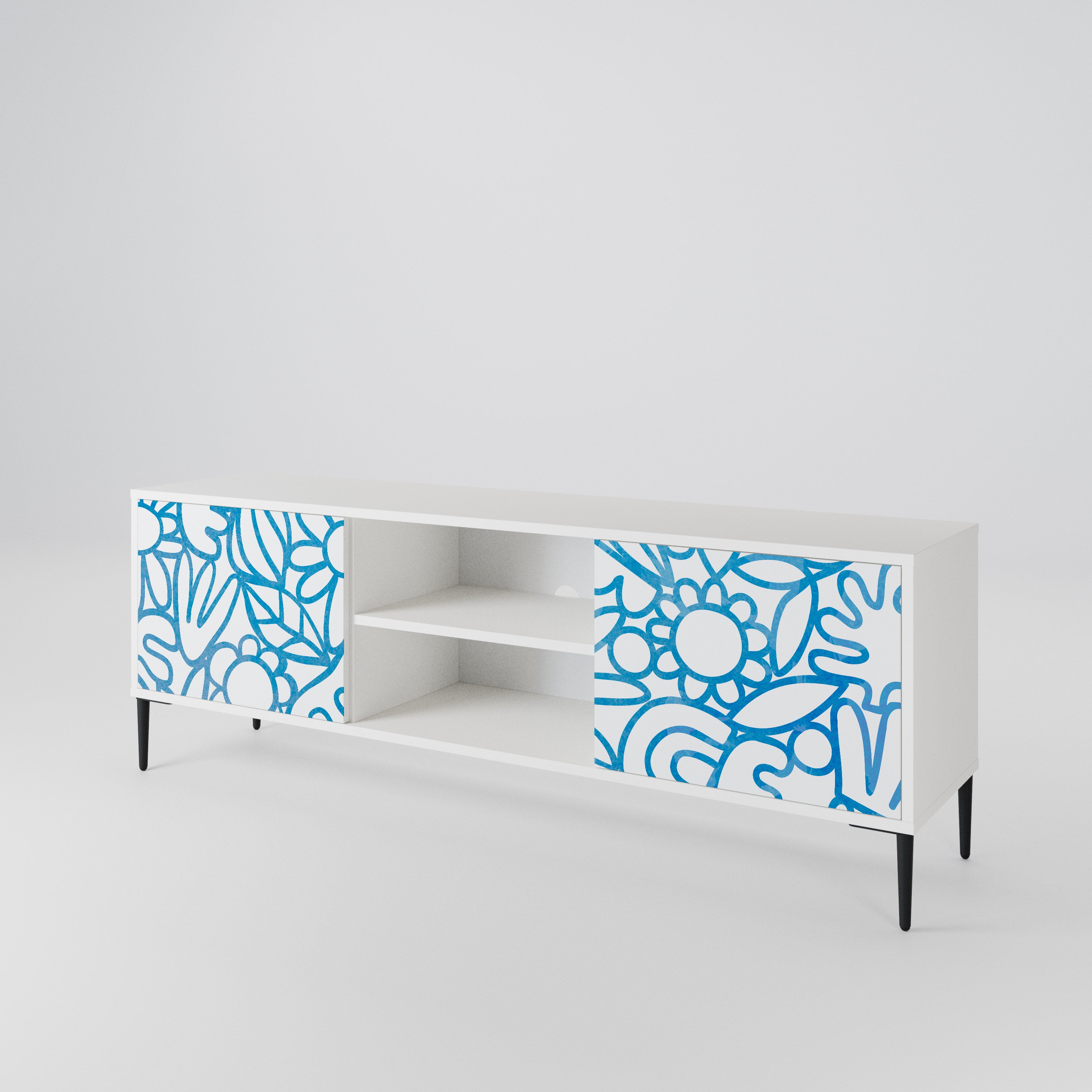 BLOOMY MORNING 2-Door TV Cabinet