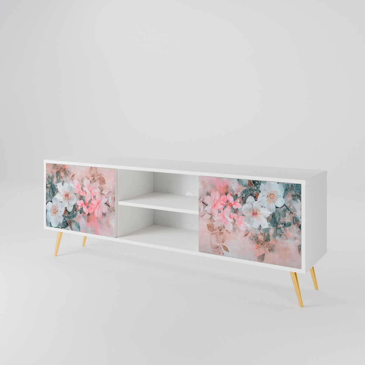CHERRY BLOSSOM TV-bänk med två dörrar