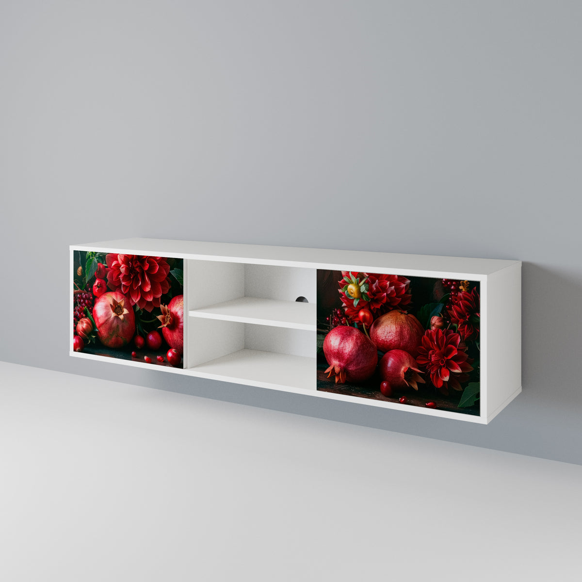 DAHLIAS AND POMEGRANATES TV-bänk med två dörrar