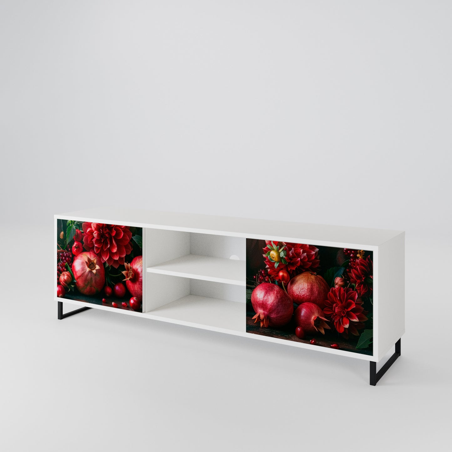 DAHLIAS AND POMEGRANATES TV-bänk med två dörrar