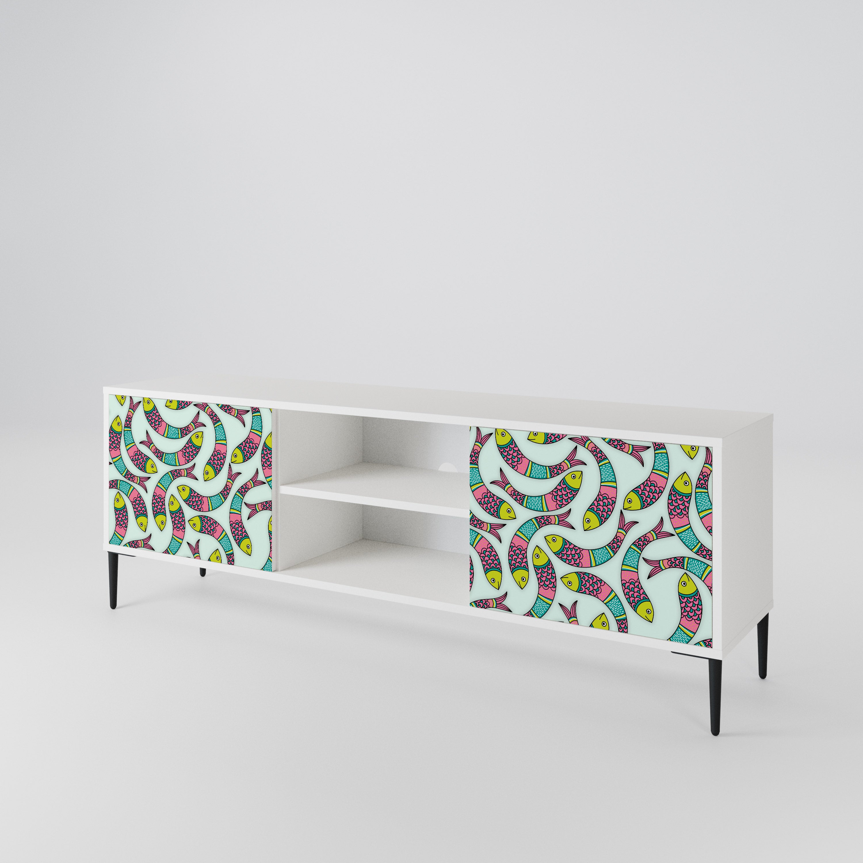 INDIAN FISH 2-Door TV Cabinet