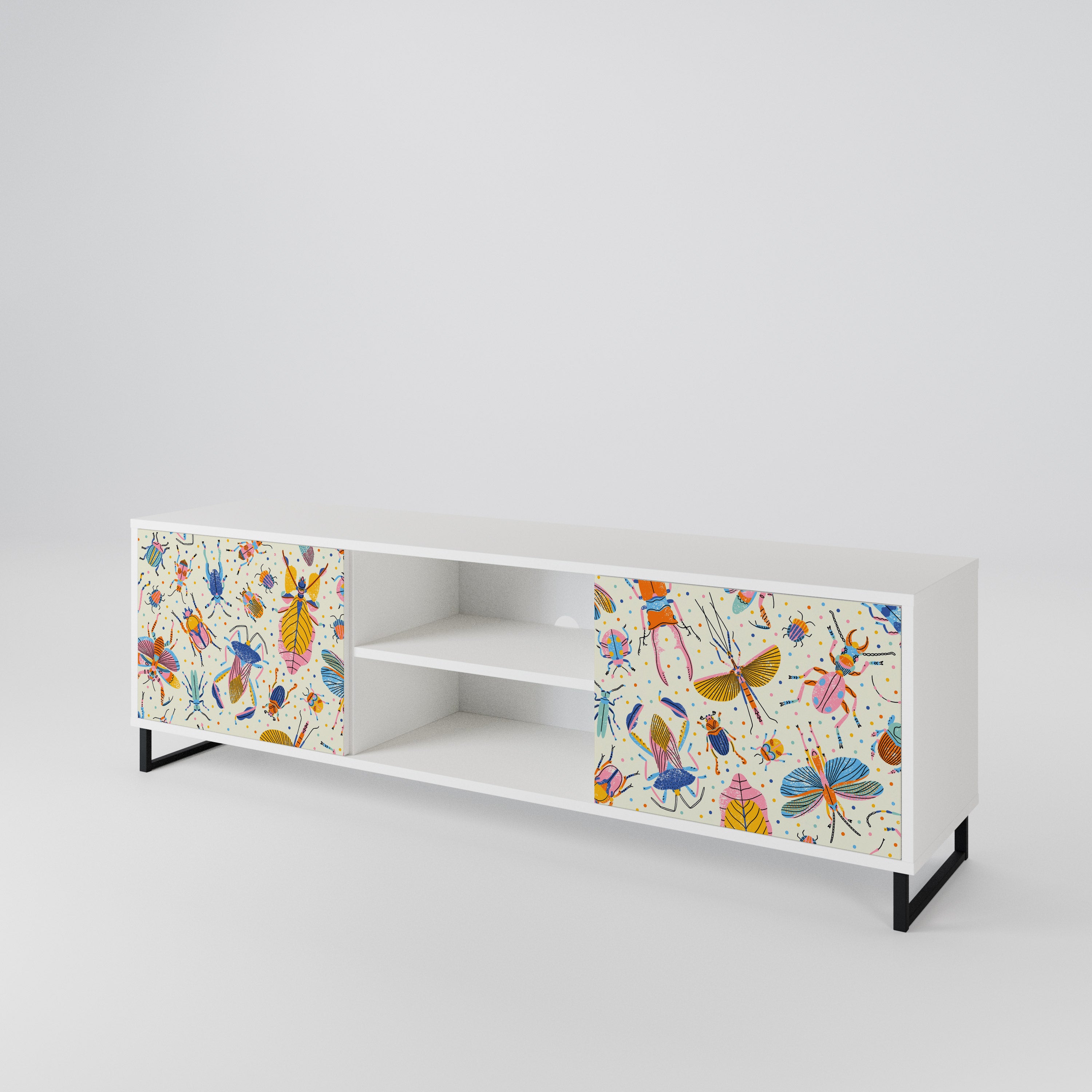 COLORFUL INSECTS 2-Door TV Cabinet