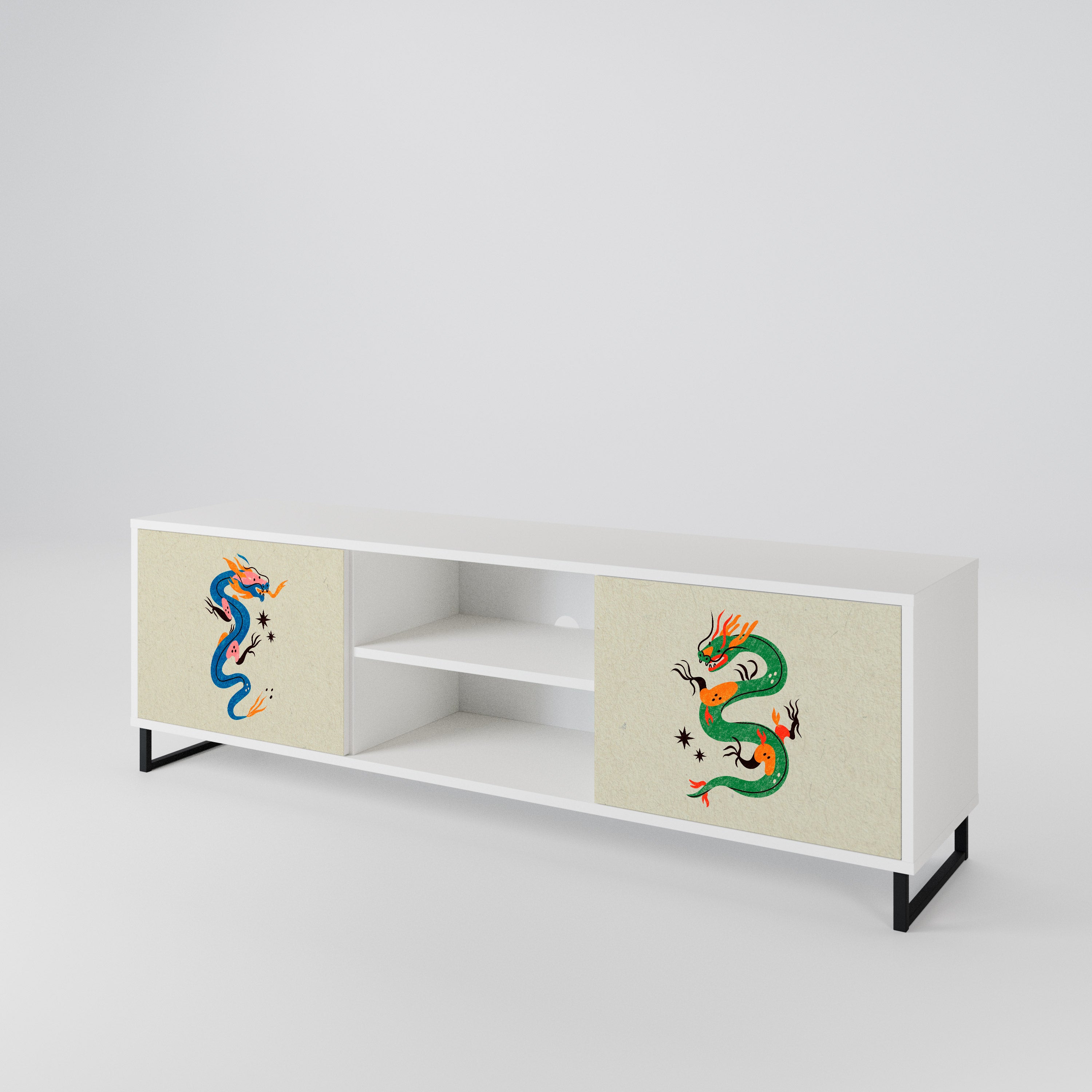 MYTHOLOGICAL CREATURES 2-Door TV Cabinet