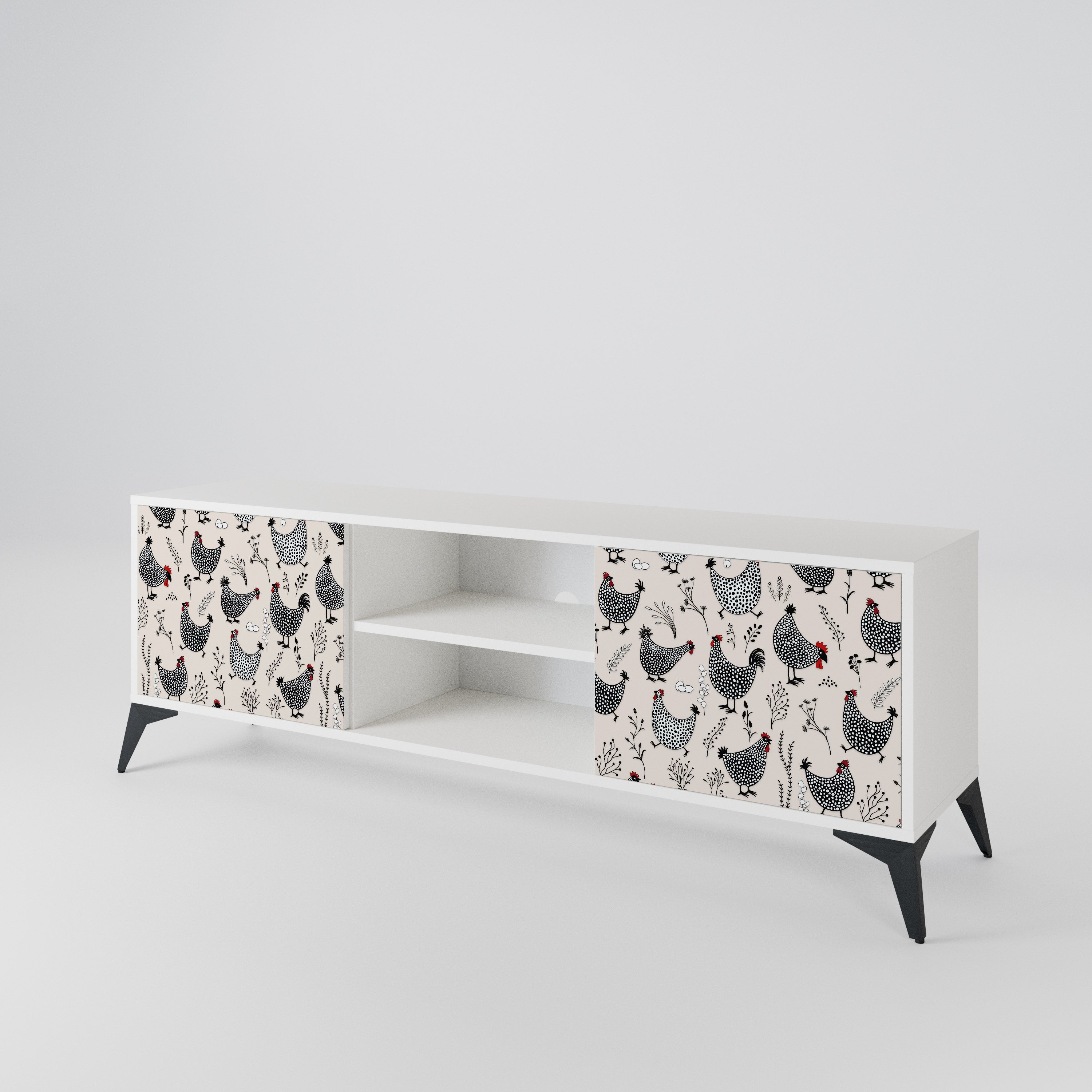 HAPPY HENS 2-Door TV Cabinet