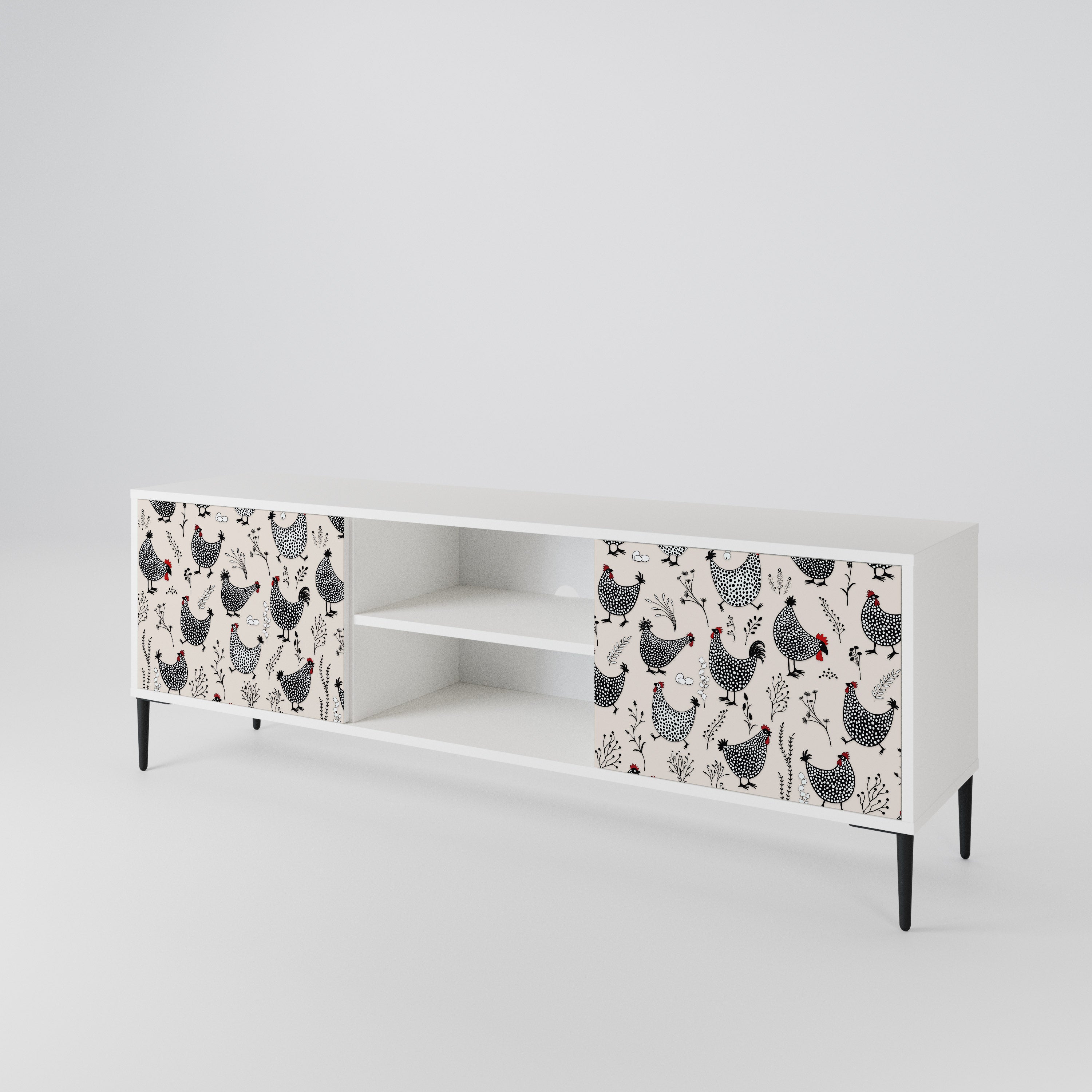 HAPPY HENS 2-Door TV Cabinet