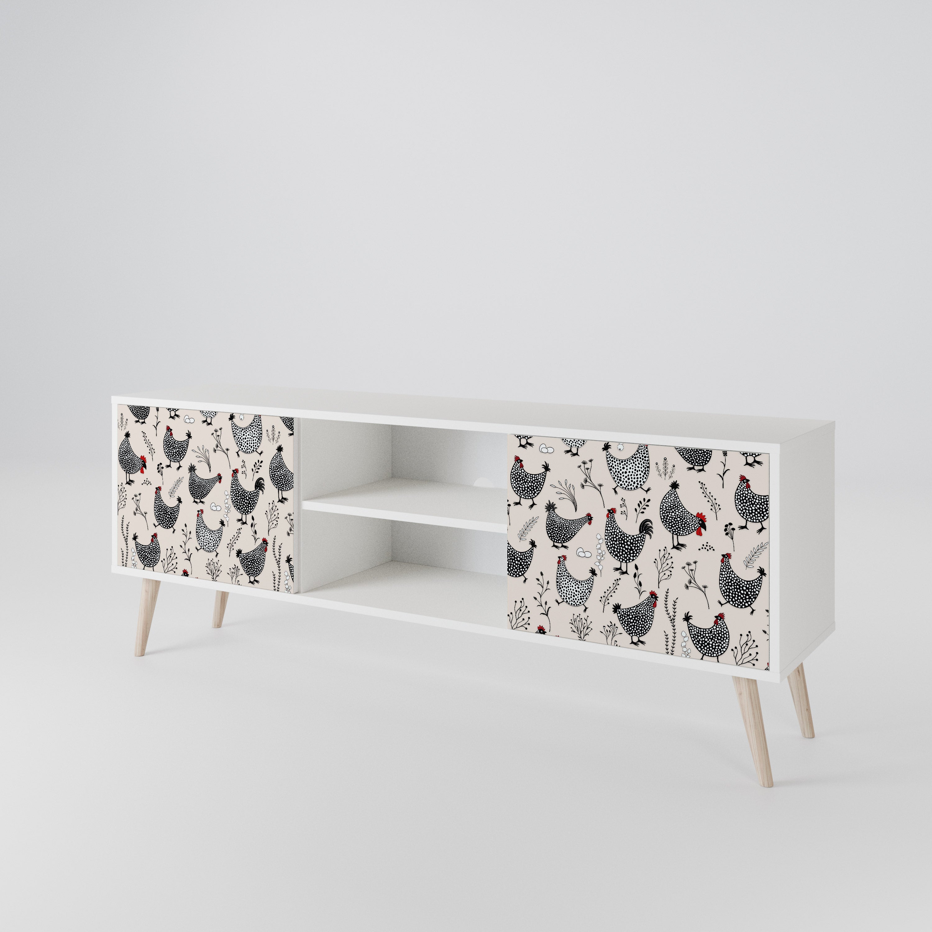 HAPPY HENS 2-Door TV Cabinet