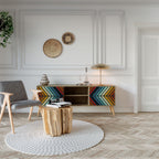 INDIGENOUS ZIGZAG 2-dörrars TV-bänk i ekeffekt