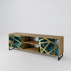 THE LABYRINTH OF GOLD 2-Door TV Stand in Oak Effect