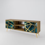 THE LABYRINTH OF GOLD 2-Door TV Stand in Oak Effect