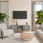 POLYGONAL ARTISTRY 2-Door TV Cabinet