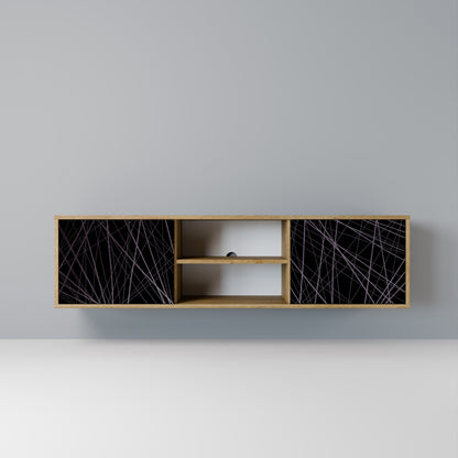 SHIMMER SPIDERGRAM 2-Door TV Stand in Oak Effect