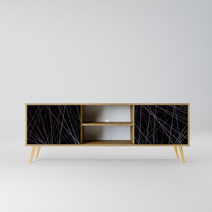 SHIMMER SPIDERGRAM 2-Door TV Stand in Oak Effect