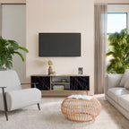 SHIMMER SPIDERGRAM TV-bänk med två dörrar