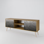 TESSELATED GRAYISH TV-bänk med två dörrar