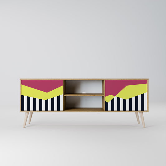 PIANO FANTASY 2-Door TV Stand in Oak Effect