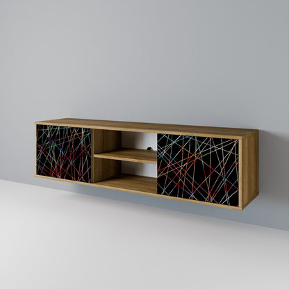 LUMINOUS SNARE 2-Door TV Stand in Oak Effect