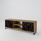 LUMINOUS SNARE 2-Door TV Stand in Oak Effect