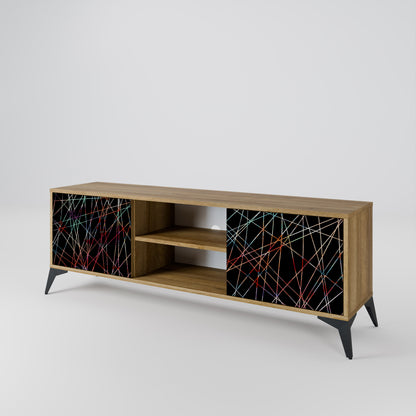 LUMINOUS SNARE 2-Door TV Stand in Oak Effect