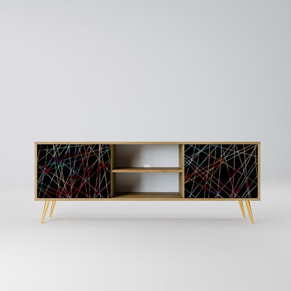 LUMINOUS SNARE 2-Door TV Stand in Oak Effect