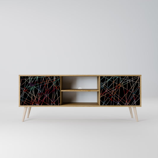 LUMINOUS SNARE 2-Door TV Stand in Oak Effect