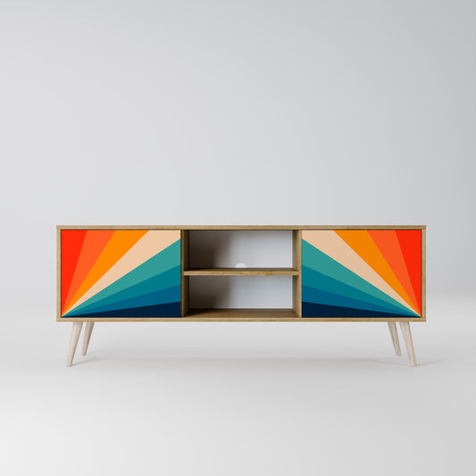 PRISM CONCUSSION 2-Door TV Stand in Oak Effect