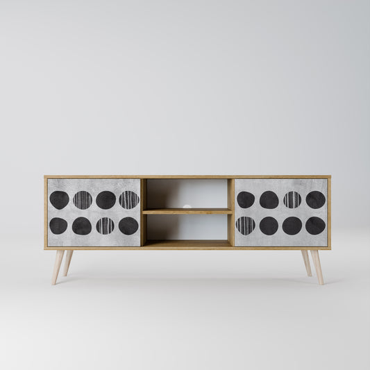 GHOSTLY GRADIENTS 2-Door TV Stand in Oak Effect