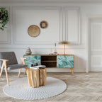 ASIAN SWAY 2-Door TV Stand in Oak Effect