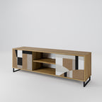 DELICATE MEMENTO 2-Door TV Stand in Oak Effect