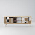 DELICATE MEMENTO 2-Door TV Stand in Oak Effect