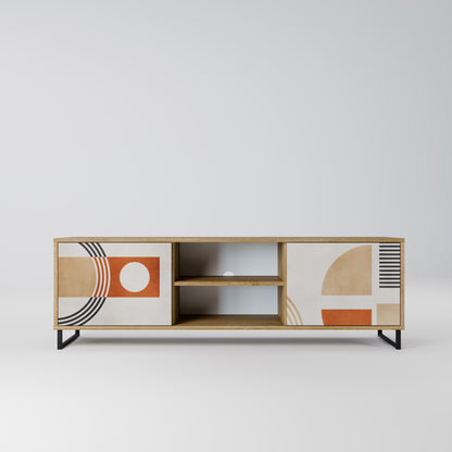 SPACE AROUND 2-Door TV Stand in Oak Effect