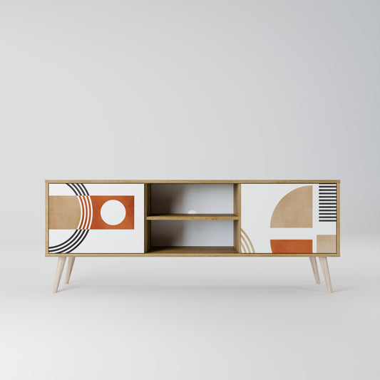 CIRCLE RHYTM 2-Door TV Stand in Oak Effect