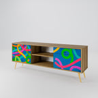 STREAMER TANGLE 2-Door TV Stand in Oak Effect