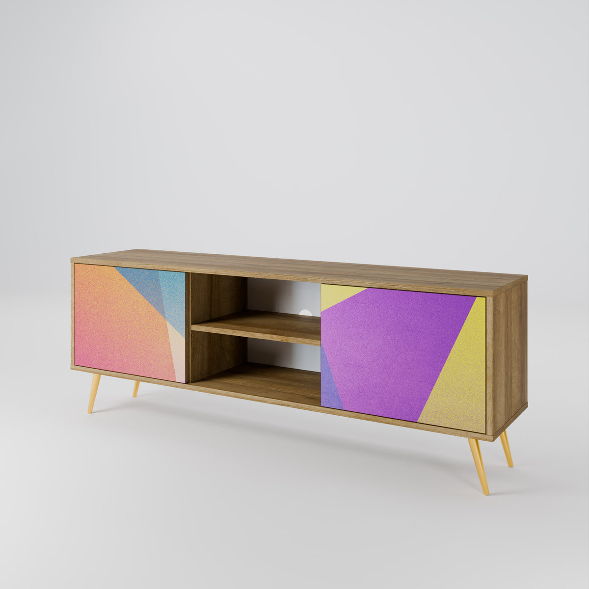 BRIGHT GEOMETRY TV-bänk med två dörrar