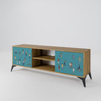 COLLECTIVE STREAM 2-Door TV Stand in Oak Effect