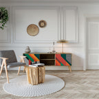 MAKESHIFT ARTISTRY 2-Door TV Stand in Oak Effect