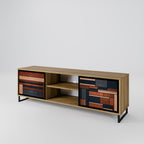 INTREPID FORMATION 2-Door TV Stand in Oak Effect