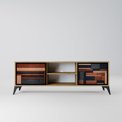 INTREPID FORMATION 2-Door TV Stand in Oak Effect