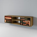 FIGURES OF NATURE 2-Door TV Stand in Oak Effect