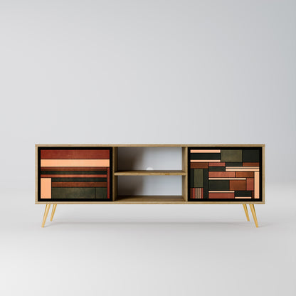 FIGURES OF NATURE 2-Door TV Stand in Oak Effect