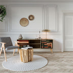 FIGURES OF NATURE 2-Door TV Stand in Oak Effect