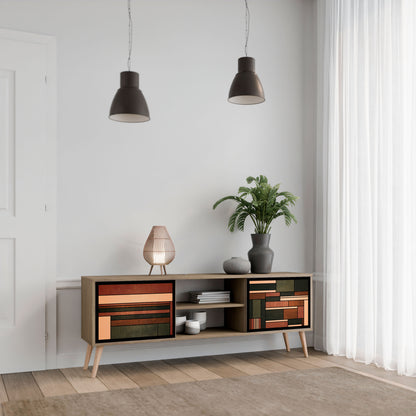 FIGURES OF NATURE 2-Door TV Stand in Oak Effect