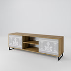 THAI GRAY 2-Door TV Stand in Oak Effect