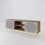 POLYGON ILLUSION 2-Door TV Stand in Oak Effect