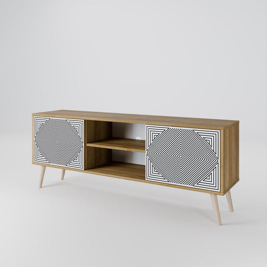 POLYGON ILLUSION TV-bänk med två dörrar
