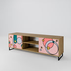 GOSSAMER ECHOES 2-Door TV Stand in Oak Effect