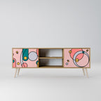 GOSSAMER ECHOES 2-Door TV Stand in Oak Effect