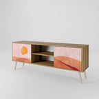 LUMINOUS SUNLIGHT 2-Door TV Stand in Oak Effect