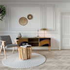 HOLLOW TIME 2-Door TV Stand in Oak Effect